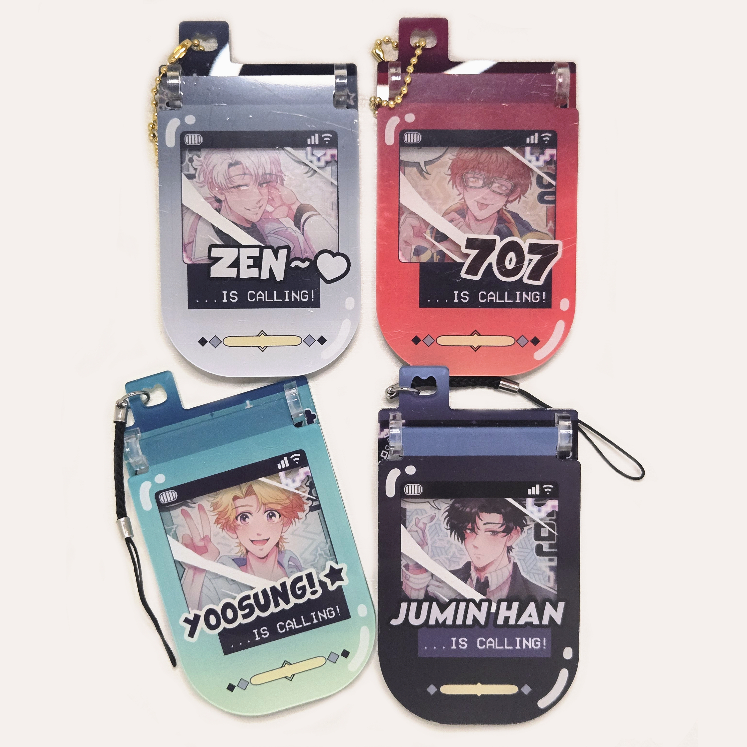MM Flip Phones Acrylic Charm